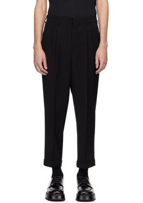 AMI Paris Black Carrot-Fit Trousers