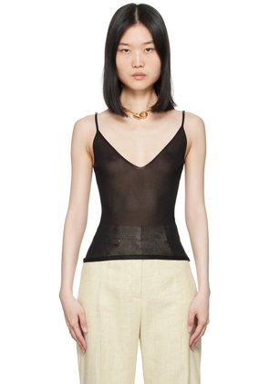 JACQUEMUS Black La Casa 'La maille Spallina' Tank Top