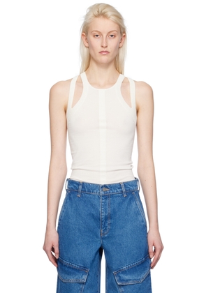 Dion Lee White Sculpt Muscle Tank Top