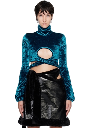 Ottolinger Blue Wrap Loop Turtleneck