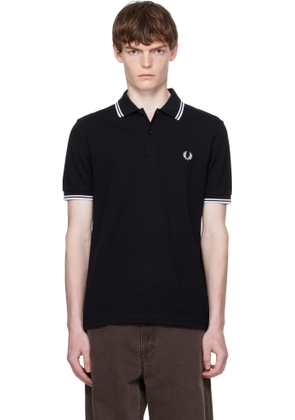 Fred Perry Black 'The Twin Tipped Fred Perry Shirt' Polo