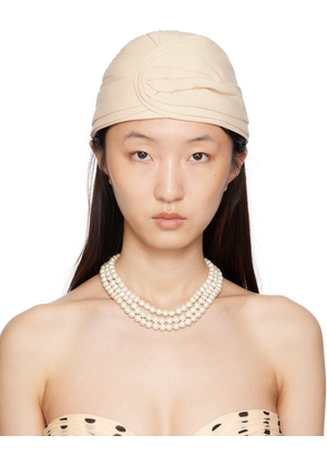 Valentino Garavani Beige Rigid Wool Hat