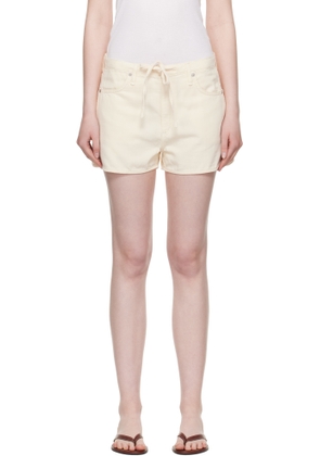 rag & bone Off-White Featherweight Nolan Drawstring Denim Shorts