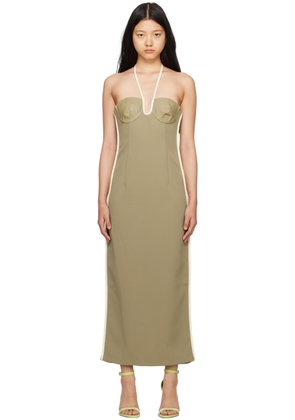 Paris Georgia Khaki Nassia Midi Dress