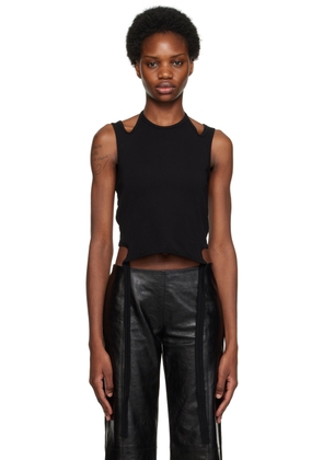 Dion Lee Black Double Tie Tank Top