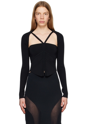 Dion Lee Black Modular Darting Tank Top