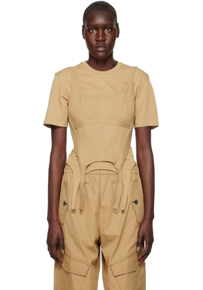 Dion Lee Khaki Combat Corset Tank Top