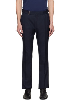 TOM FORD Navy Super Plain Weave Dyllan Trousers