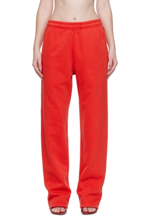 Entire Studios Red Straight-Leg Sweatpants