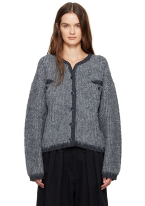 OPEN YY Gray Shaggy Cardigan
