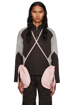 STRONGTHE Black & Gray Pouch Polo