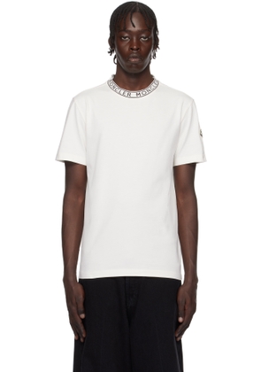 Moncler White Logo-Trimmed Cotton T-shirt