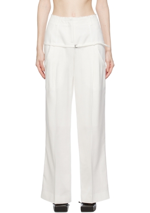 JACQUEMUS White Le Chouchou 'Le Pantalon Criollo' Trousers