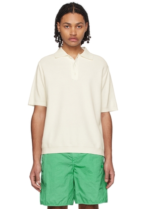 Solid Homme Off-White Three-Button Polo