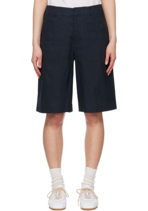 rag & bone Navy Banks Linen-Blend Shorts