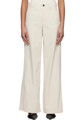 rag & bone Beige Sofie Wide-Leg Cotton Chino Trousers