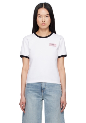 GANNI White Heavy Cotton Small T-shirt