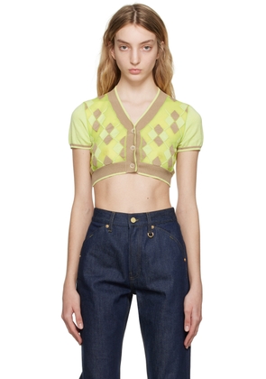 JACQUEMUS Green & Beige 'Le Cardigan Toledo' Cardigan