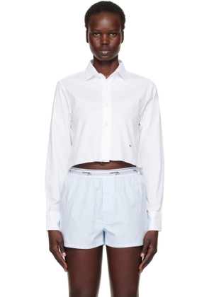 HommeGirls White Cropped Shirt