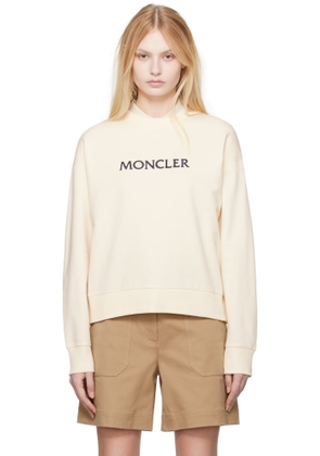 Moncler Off-White Embroidered Logo Sweatshirt