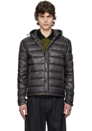 Moncler Gray Gliere Hooded Short Down Jacket