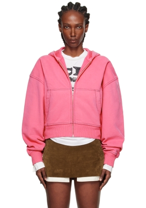 Acne Studios Pink Zip-Up Hoodie