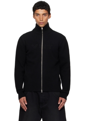 VETEMENTS Black 'VET' Zip-Up Sweater