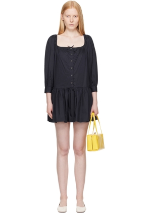 Sandy Liang Navy Delia Minidress