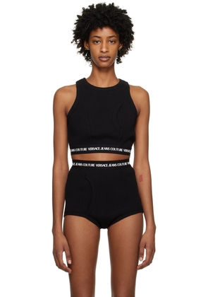 Versace Jeans Couture Black Bonded Tank Top