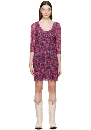 GANNI Pink Floral Minidress