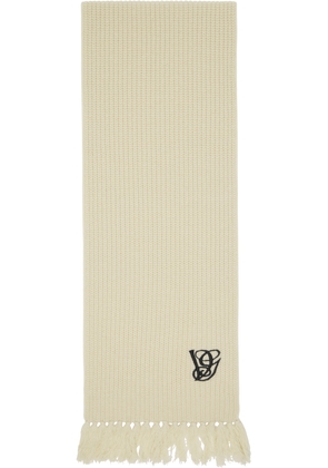 Valentino Garavani Off-White Wool Scarf