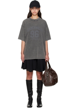 Acne Studios Gray & Black T-shirt Minidress