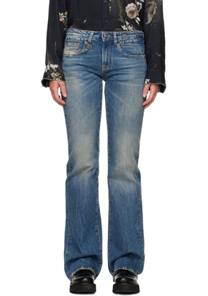 R13 Blue Flare Kelly Jeans