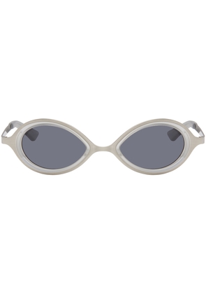 Song for the Mute SSENSE Exclusive Silver 'The Goggle' Sunglasses