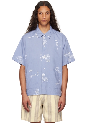 Carhartt Work In Progress Blue Stamp Shirt