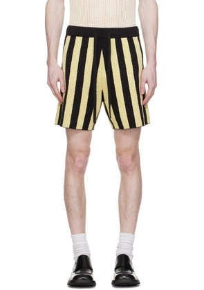 Nanushka Black & Yellow Walter Shorts