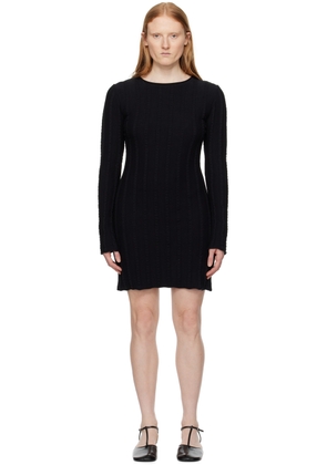 Filippa K Black Rolled Edge Minidress
