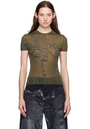 Blumarine Green Printed T-Shirt