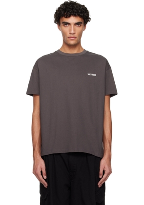 We11done Gray Mini Logo T-shirt