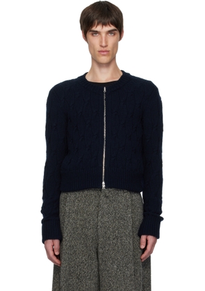 Dries Van Noten Black Cable-Knit Cardigan