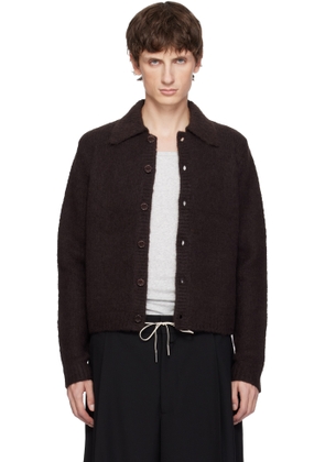 Dries Van Noten Brown Brushed Cardigan