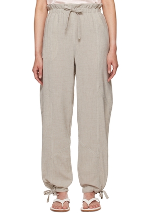 GANNI Beige Elasticated Waist Trousers