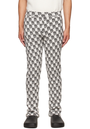 We11done Off-White Jacquard Lounge Pants