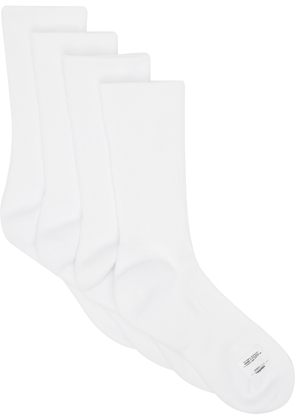 visvim Two-Pack White Achilles Hi Socks