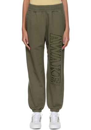 Awake NY Khaki Cotton Lounge Pants