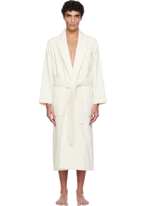Tekla Off White Terry Classic Bathrobe