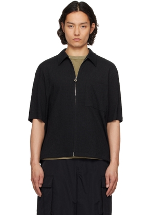 Solid Homme Black Gauze Shirt