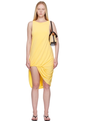 JACQUEMUS Yellow La Croisière 'The Peplo' Minidress