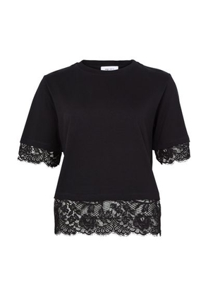 Short-sleeved t-shirt with lace