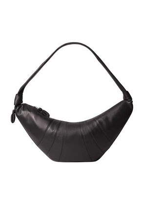 Croissant large smooth leather bag